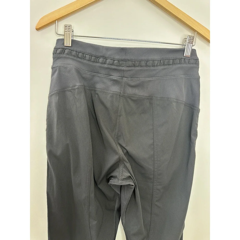 Lululemon Dance Studio Crop Pants 25" Size 6 Graphite Gray Stripe Lightweight - Picture 14 of 16